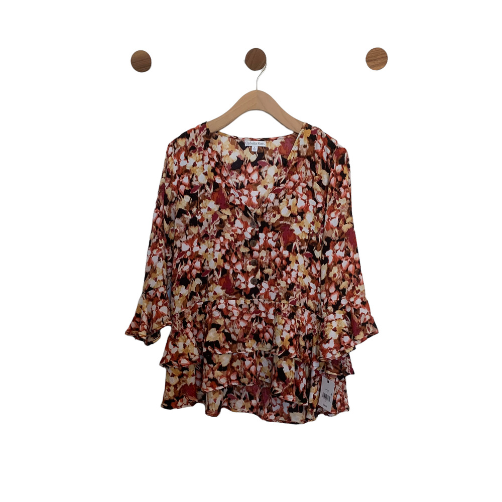 NWT Ophelia Roe Blouse Size Large Button-front